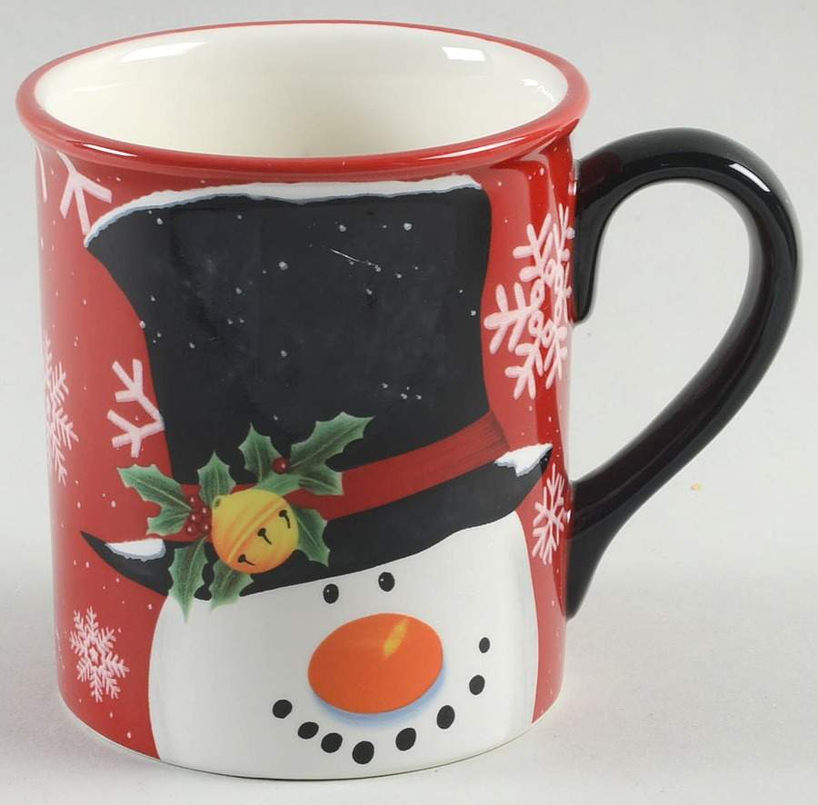 Top Hat Snowman (Red) Mug by Certified International-1