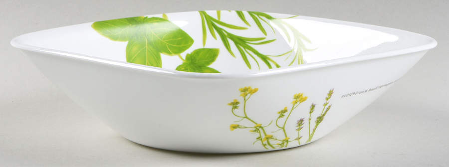 European Herbs 8" Square Vegetable Bowl by Corning Corelle-1