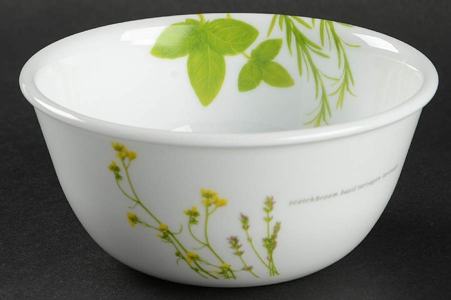 European Herbs Coupe Cereal Bowl by Corning Corelle-1