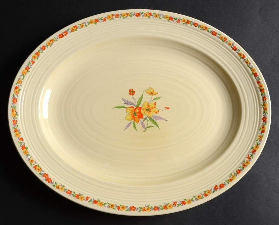 Ludlow 12" Oval Serving Platter by Crown Ducal-1