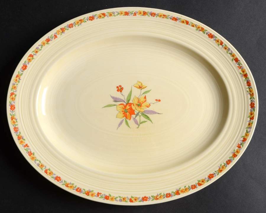 Ludlow 11" Oval Serving Platter by Crown Ducal-1