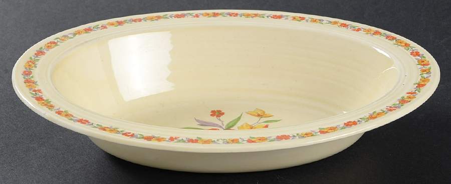 Ludlow 9" Oval Vegetable Bowl by Crown Ducal-1