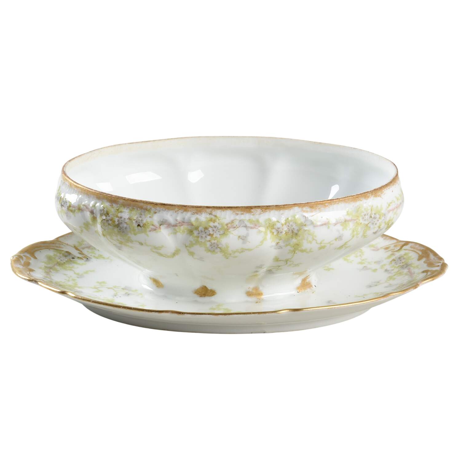 Schleiger 389-1 Gravy Boat w/Attached Underplate No Lid by Charles Field Haviland-1