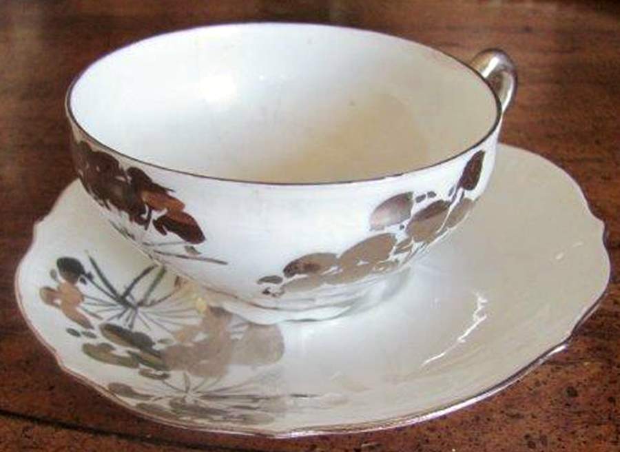CTI237 Footed Cup & Saucer Set by Carl Tielsch-1