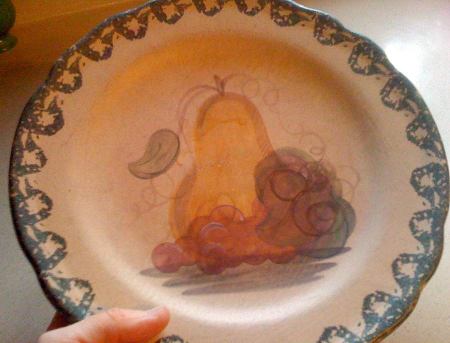 Pear and Grape Dinner Plate by Country Crafts-1