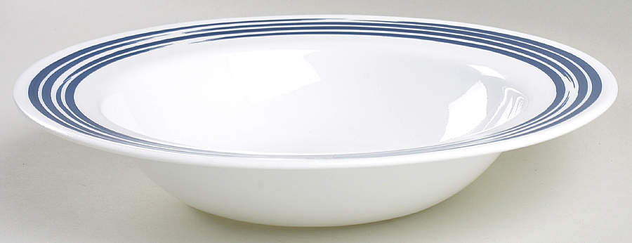 Strokes of Color (Brushed) Cobalt Blue Individual Dinner/Pasta Bowl by Corning Corelle-1