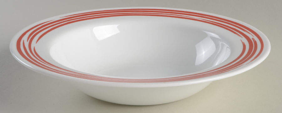 Strokes of Color (Brushed) Cranberry Red Individual Dinner/Pasta Bowl by Corning Corelle-1