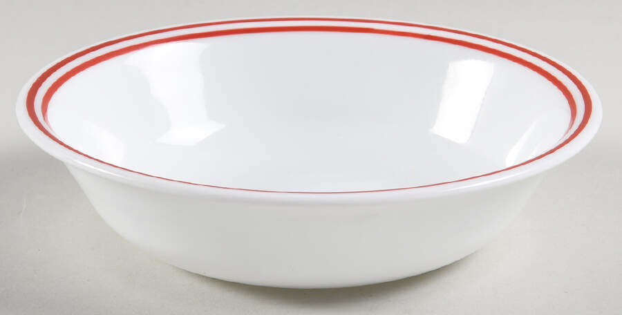 Strokes of Color (Brushed) Cranberry Red Fruit/Dessert (Sauce) Bowl by Corning Corelle-1