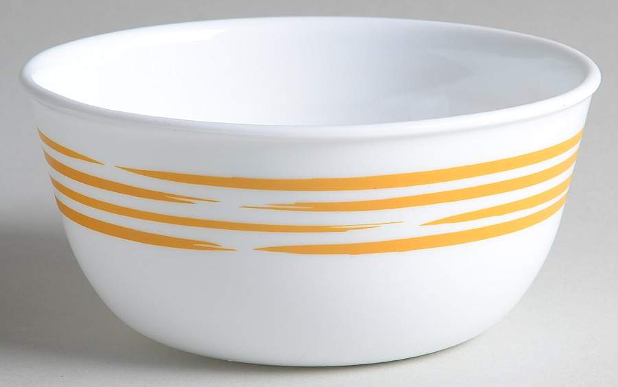 Strokes of Color (Brushed) Lemon Yellow Soup/Cereal Bowl by Corning Corelle-1