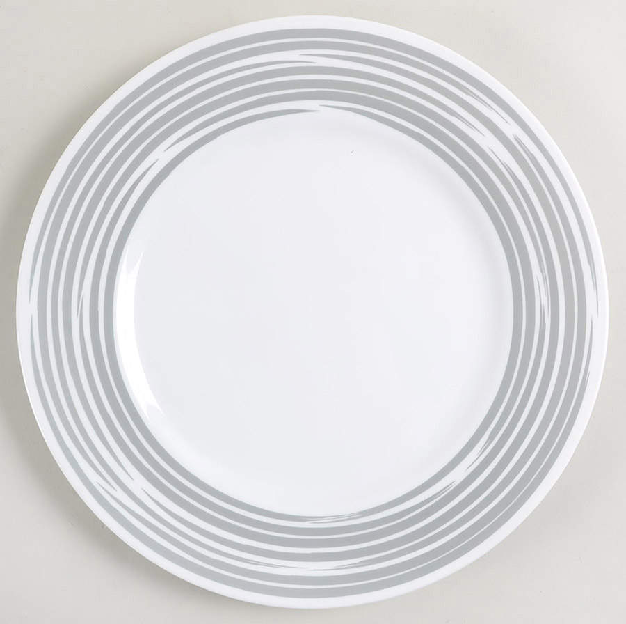 Strokes of Color (Brushed) Platinum Silver Dinner Plate by Corning Corelle-1