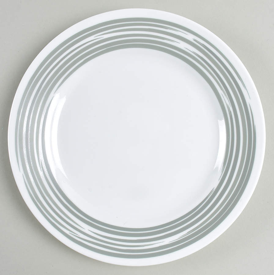 Strokes of Color (Brushed) Platinum Silver Luncheon Plate by Corning Corelle-1