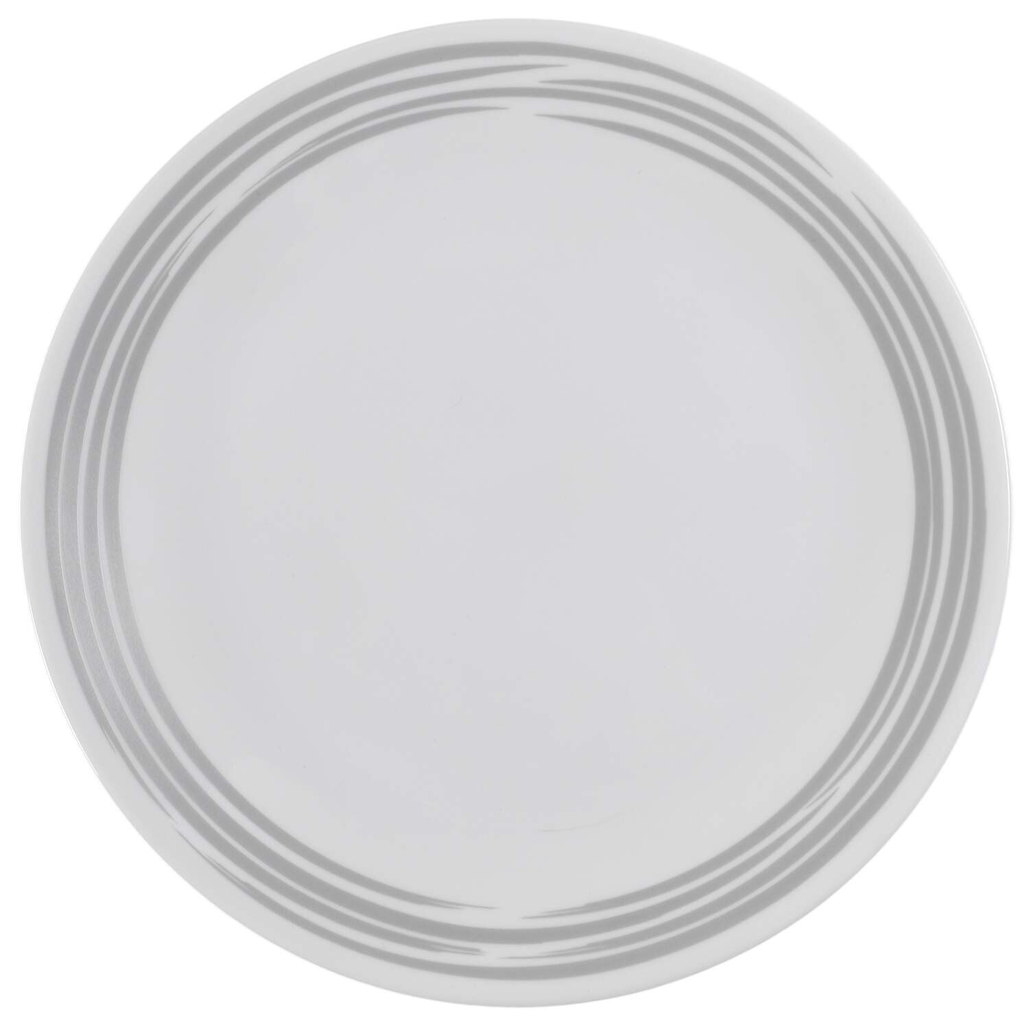 Strokes of Color (Brushed) Platinum Silver Coupe Dinner Plate by Corning Corelle-1