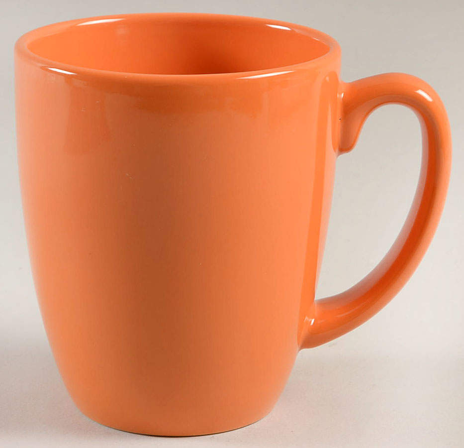 Strokes of Color (Brushed) Tangerine Orange Mug by Corning Corelle-1