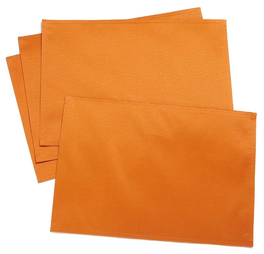 Strokes of Color (Brushed) Tangerine Orange Cloth Placemat by Corning Corelle-1
