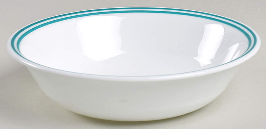 Strokes of Color (Brushed) Turquoise Fruit/Dessert (Sauce) Bowl by Corning Corelle-1