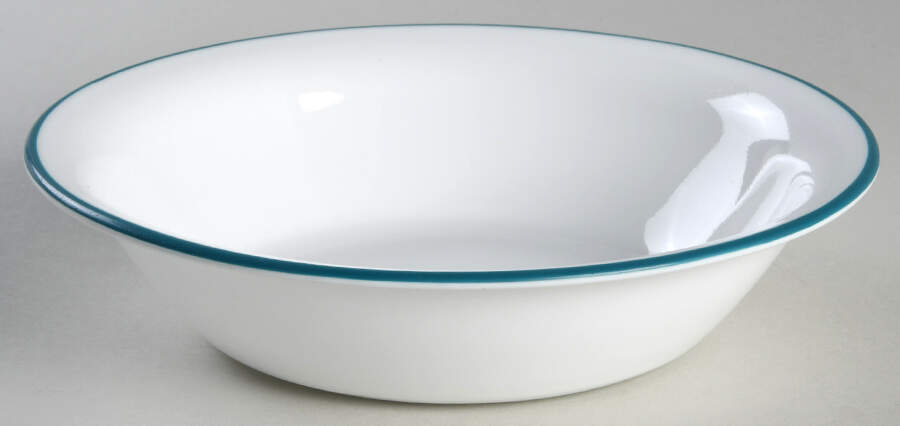 Strokes of Color (Brushed) Turquoise Soup/Cereal Bowl by Corning Corelle-1