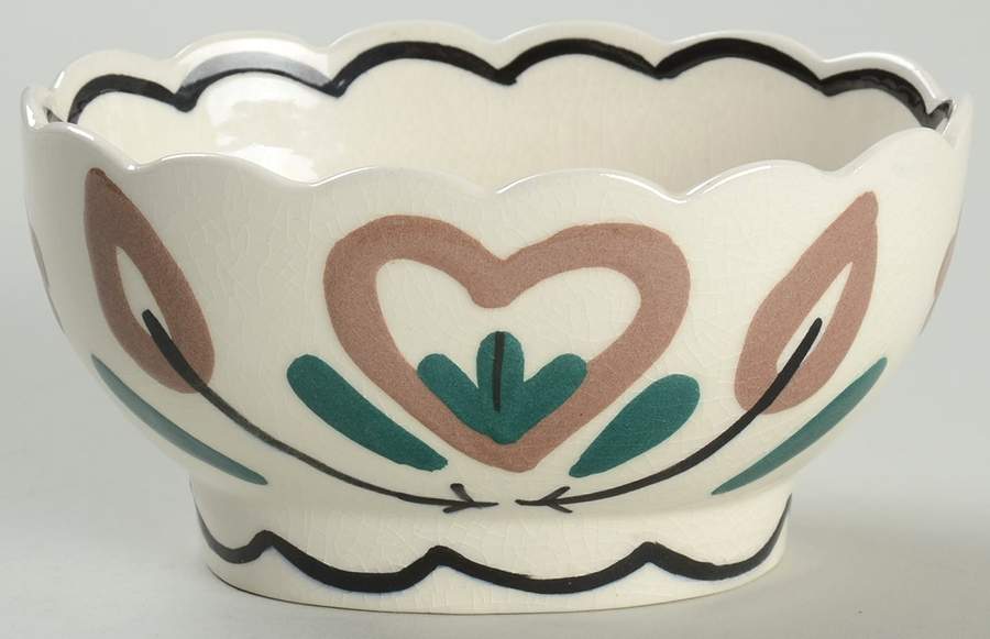 Distlefink White Open Sugar Bowl by California Cleminson-1