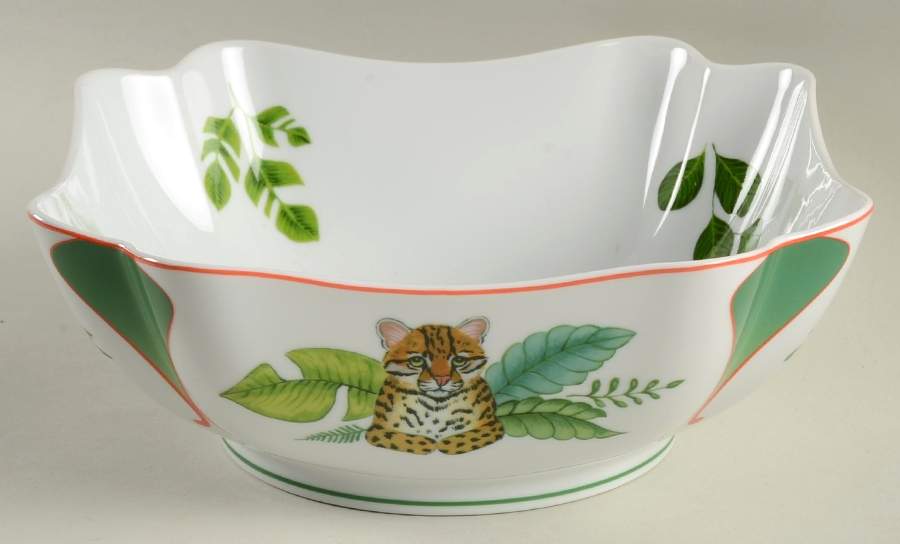 Rainforest 9" Square Serving Bowl by Lynn Chase-1