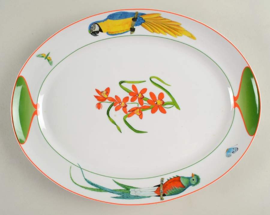 Rainforest 14" Oval Serving Platter by Lynn Chase-1