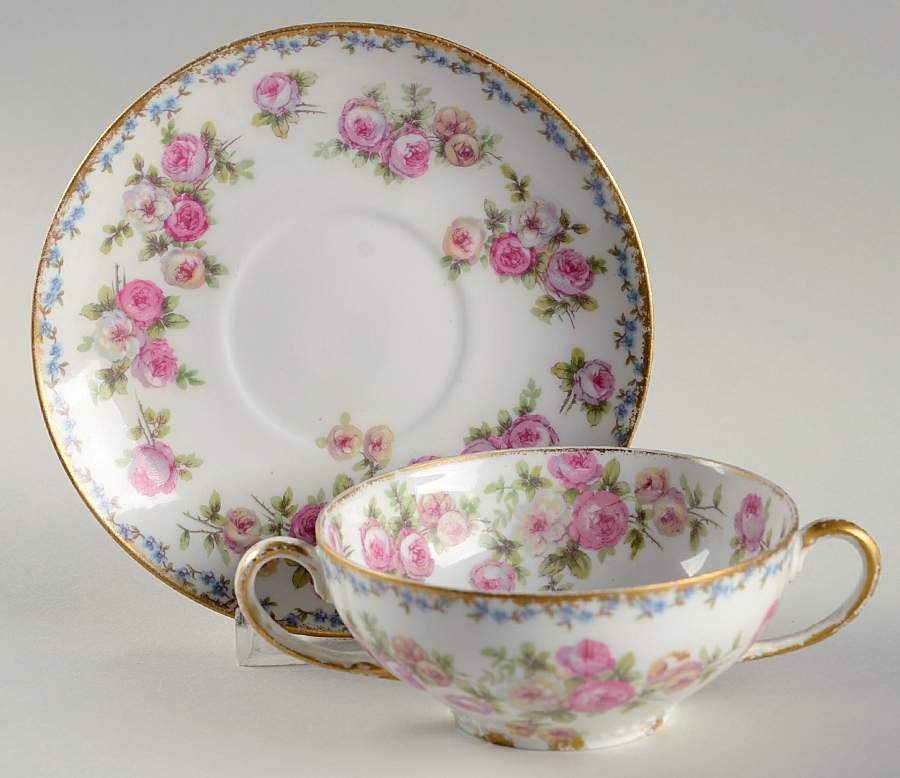 CHF1820 Flat Bouillon Cup & Saucer by Charles Field Haviland-1