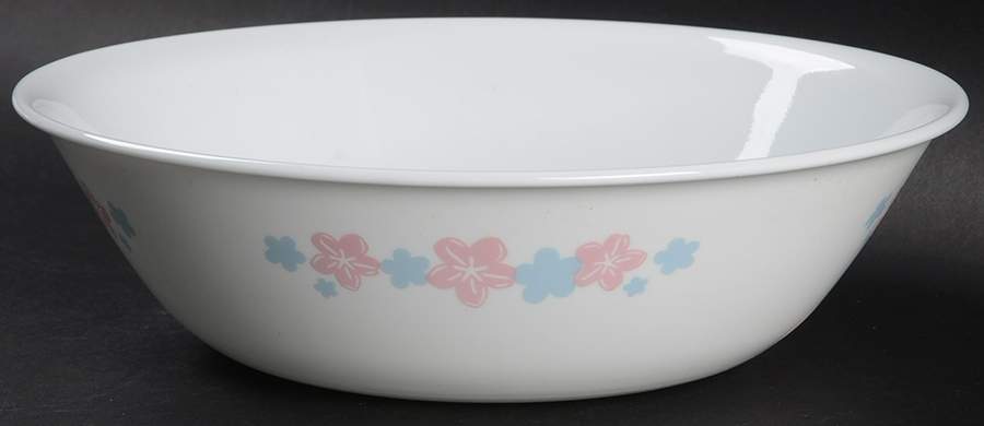 Melody (Pink and Blue Flowers, Corelle) 8" Round Vegetable Bowl by Corning Corelle-1