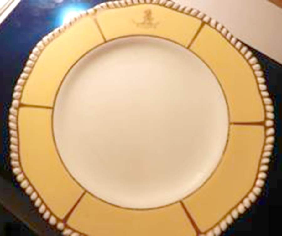 6436 Yellow Dinner Plate by Coalport-1