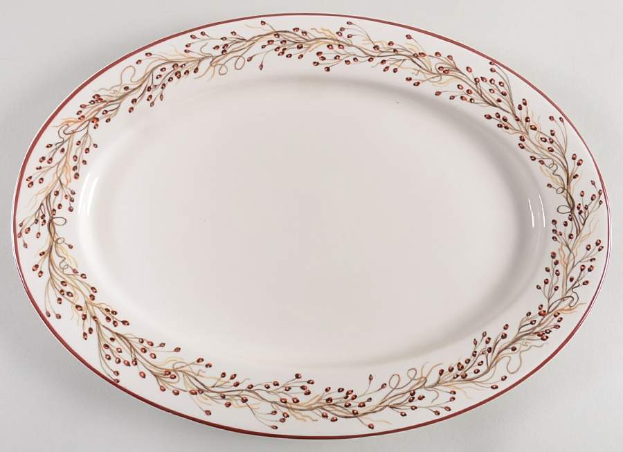 CH81 15" Oval Serving Platter by Country House Collec-1