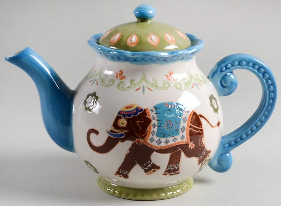 Elephant Teapot & Lid by Coastline Imports-1