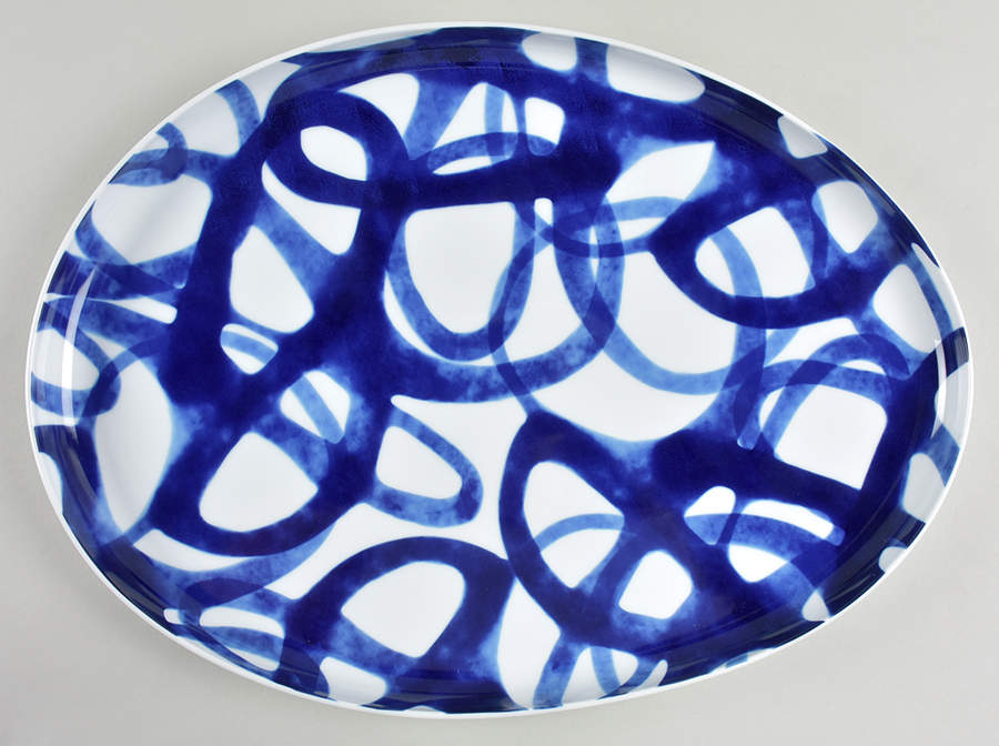 Como 18" Oval Serving Platter by Crate & Barrel-1