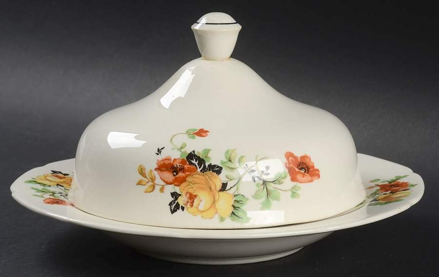 1033 Round Covered Butter by Crooksville-1