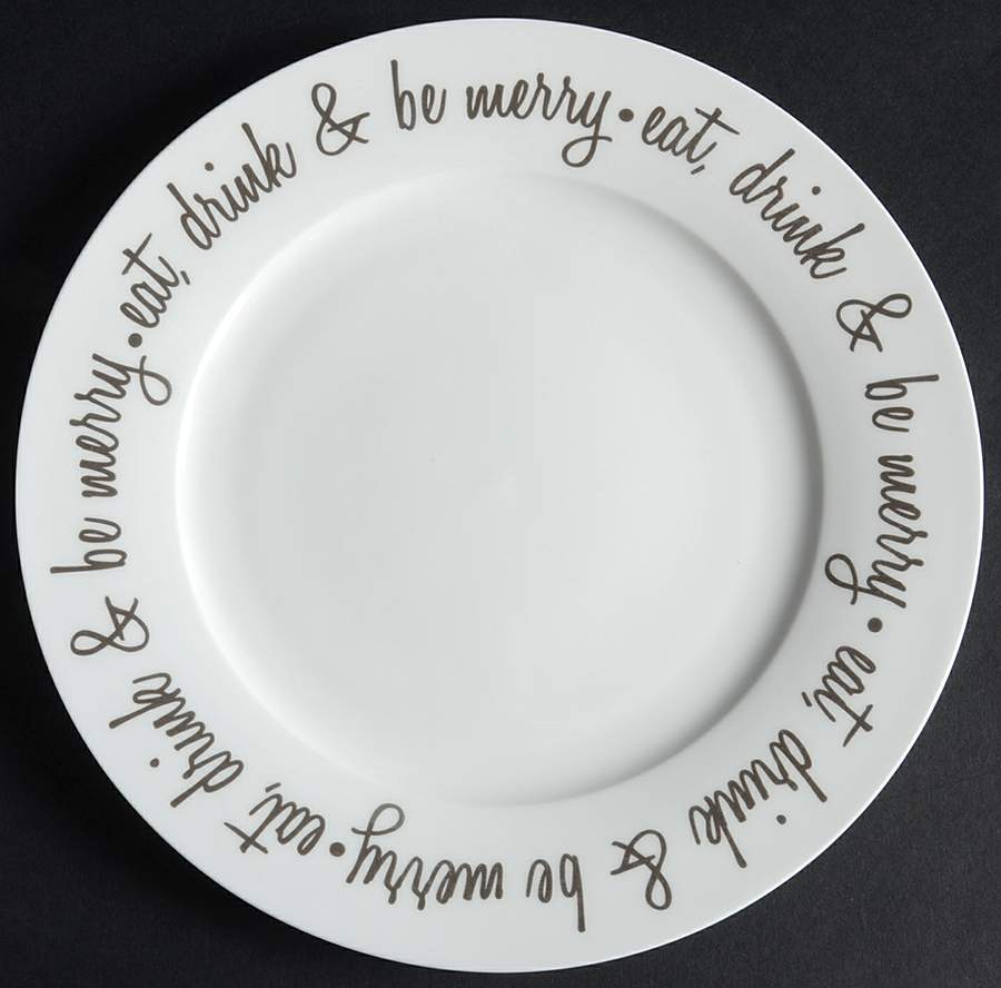 Be Merry Platinum Salad Plate by Ciroa-1