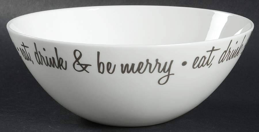 Be Merry Platinum Soup/Cereal Bowl by Ciroa-1