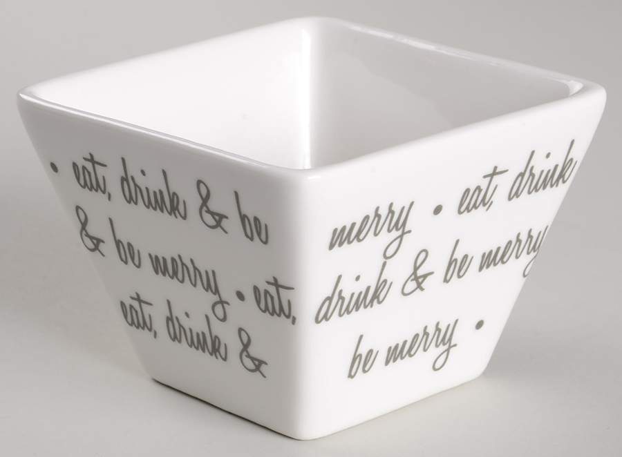 Be Merry Platinum Individual Square Appetizer Bowl by Ciroa-1