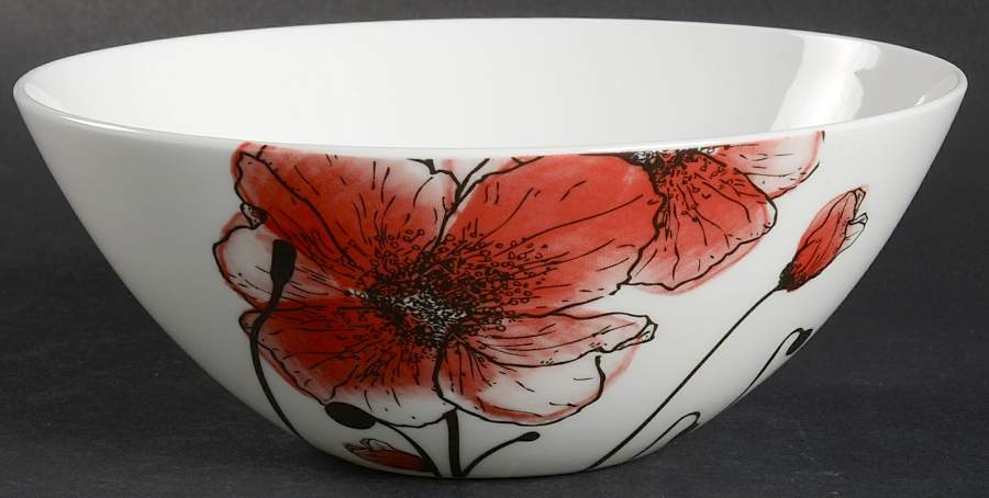 Poppy Silhouette Soup/Cereal Bowl by Ciroa-1