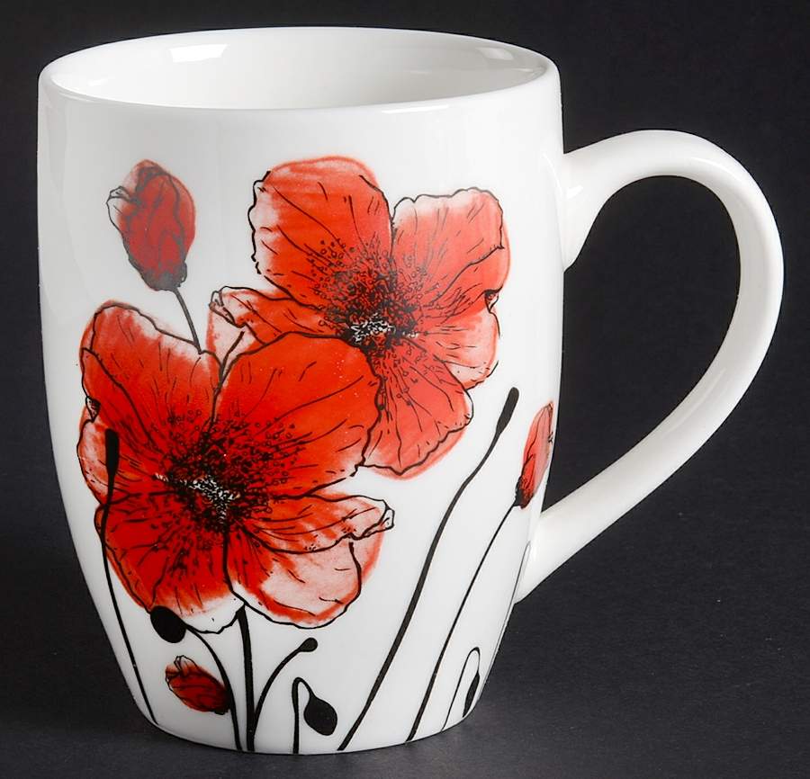 Poppy Silhouette Mug by Ciroa-1