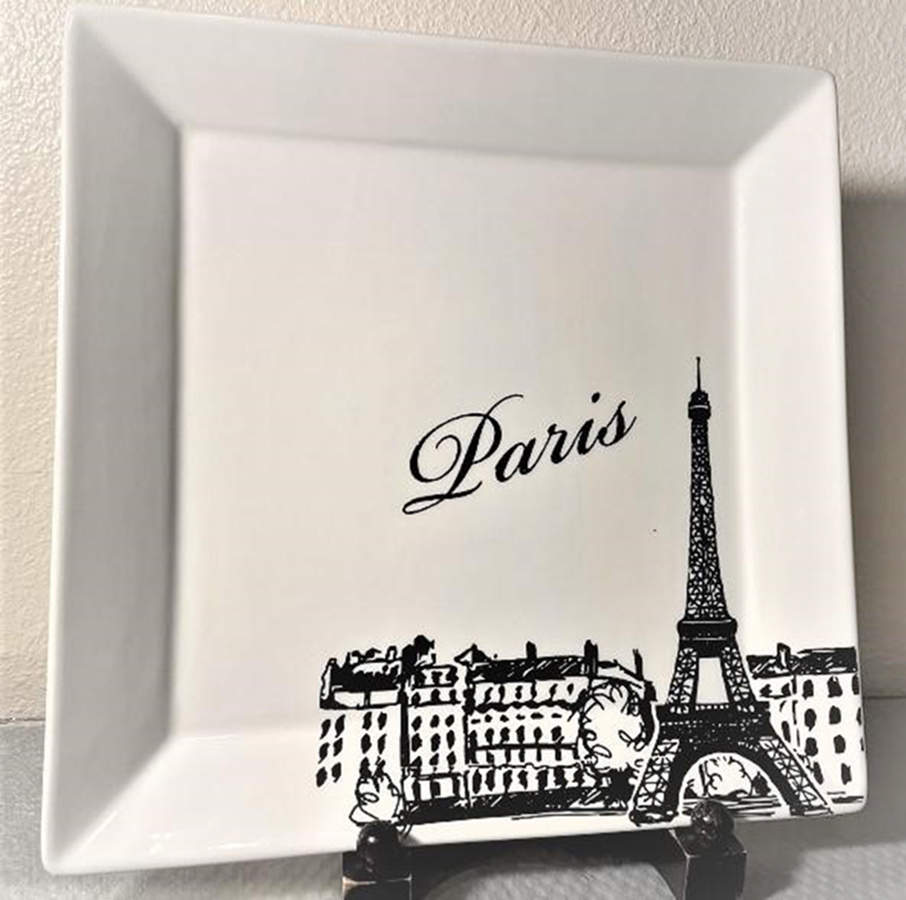 Paris 12" Square Serving Platter by Ciroa-1