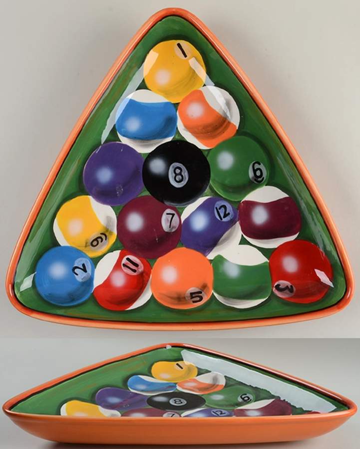 Rack 'Em Up 15" Triangular Tray by Clay Art-1