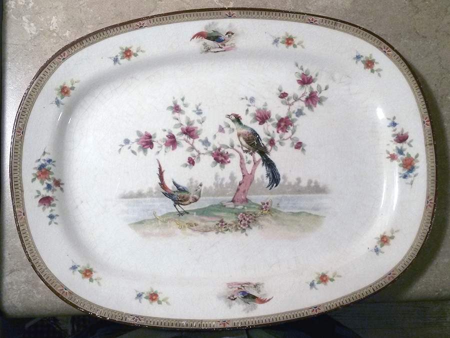 CRO399 13" Oval Serving Platter by Crooksville-1