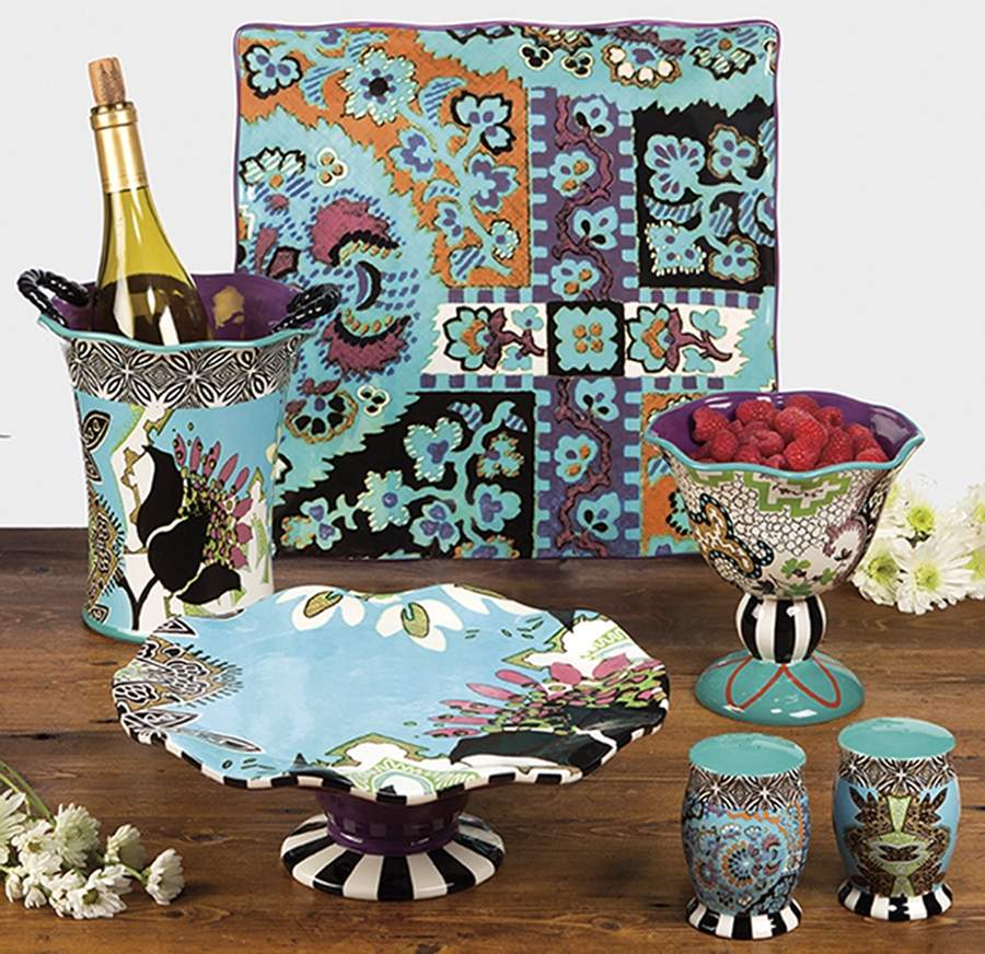 Rose Boheme 14" Square Platter by Certified International-1