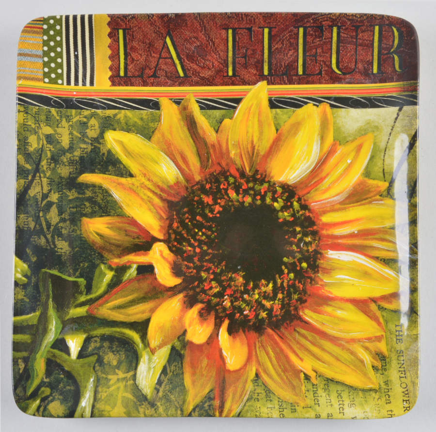 Vintage Sunflower Salad/Dessert Plate by Certified International-1