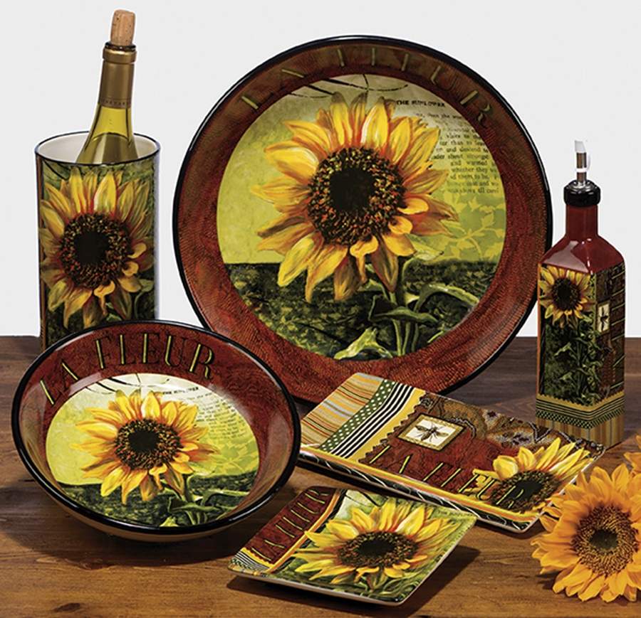 Vintage Sunflower 13" Pasta Serving Bowl by Certified International-1