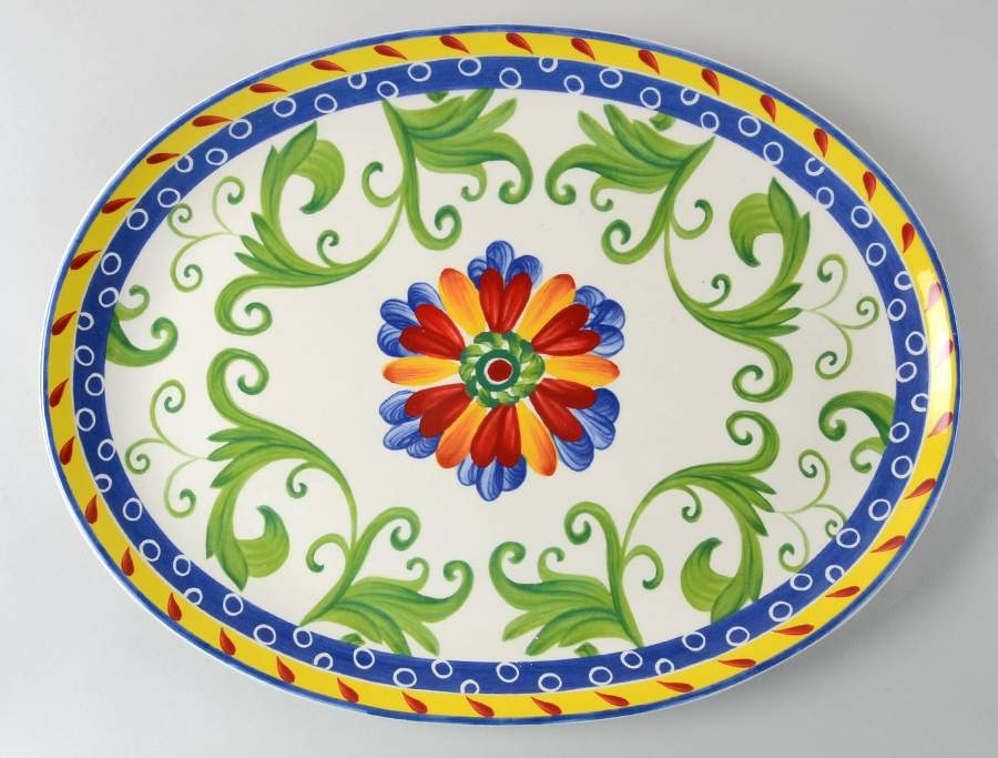 Amalfi 18" Oval Serving Platter by Certified International-1