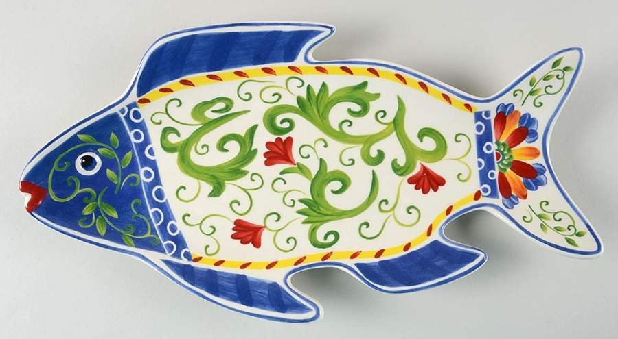 Amalfi 14" Fish Shaped Platter by Certified International-1