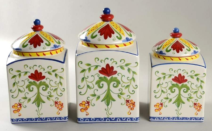 Amalfi (3 Piece) Canister Set (Box Set) by Certified International-1