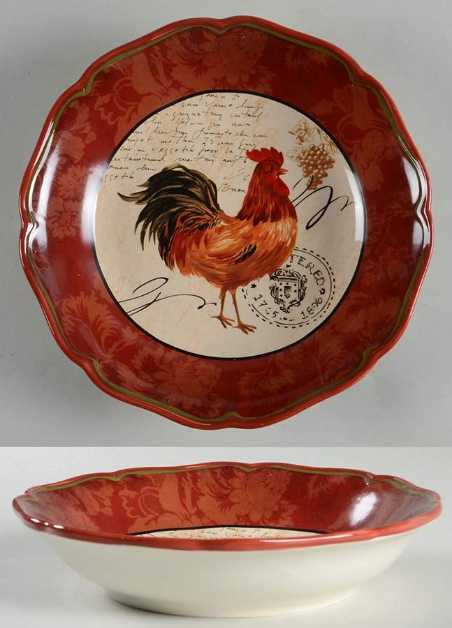 Tuscan Rooster 8" Soup/Pasta Bowl by Certified International-1