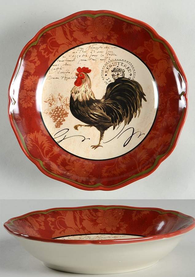 Tuscan Rooster 8" Soup/Pasta Bowl by Certified International-1
