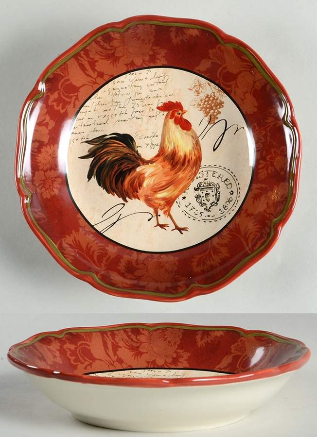 Tuscan Rooster 8" Soup/Pasta Bowl by Certified International-1
