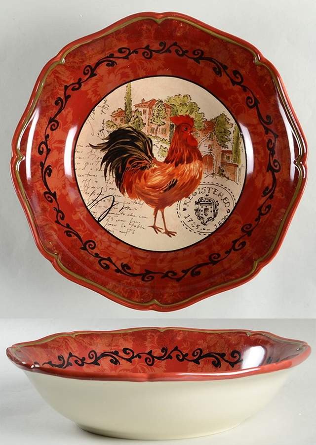 Tuscan Rooster 12" Pasta Serving Bowl by Certified International-1