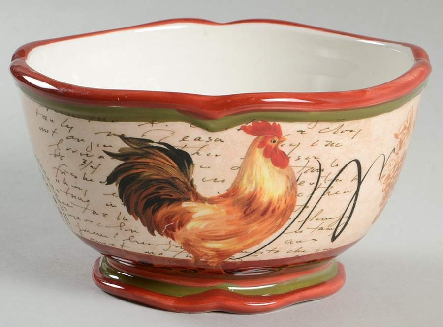 Tuscan Rooster Individual Ice Cream Dish by Certified International-1