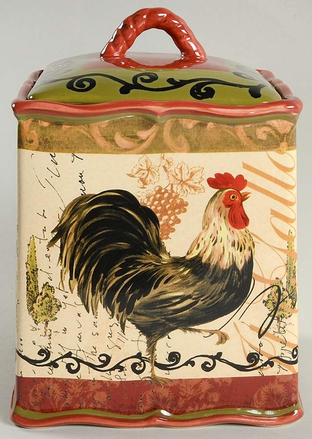 Tuscan Rooster Medium Canister & Lid by Certified International-1